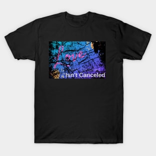 Love Isn't Cancelled - Valentines Sweetheart Distressed T-Shirt